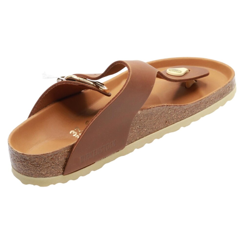 BIRKENSTOCK WOMEN'S GIZEH BIG BUCKLE SANDALS, COGNAC, 6 US MEDIUM RG 37 EU - Picture 4 of 5
